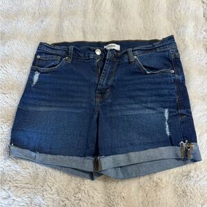 Kensie Dark Blue Jean Shorts